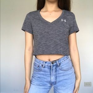 NWOT Under armor custom grey crop top